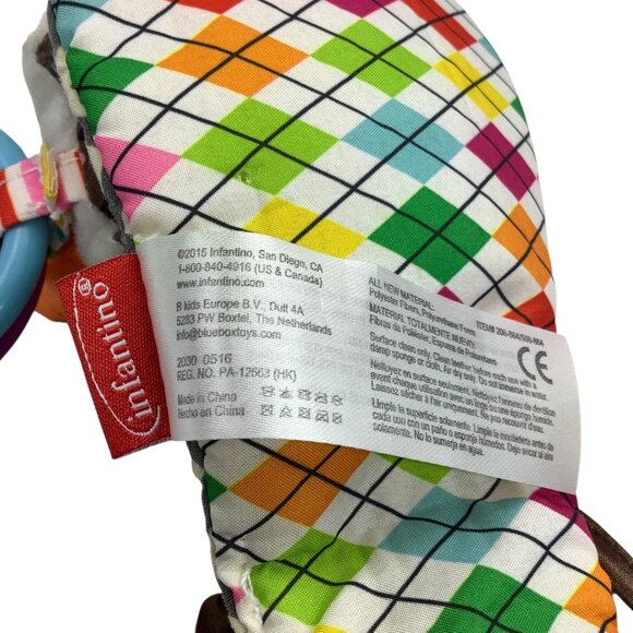 Infantino Baby Activity Toy Giraffe Panda & Duck Plush Teether Rings 15” - Picture 5 of 8